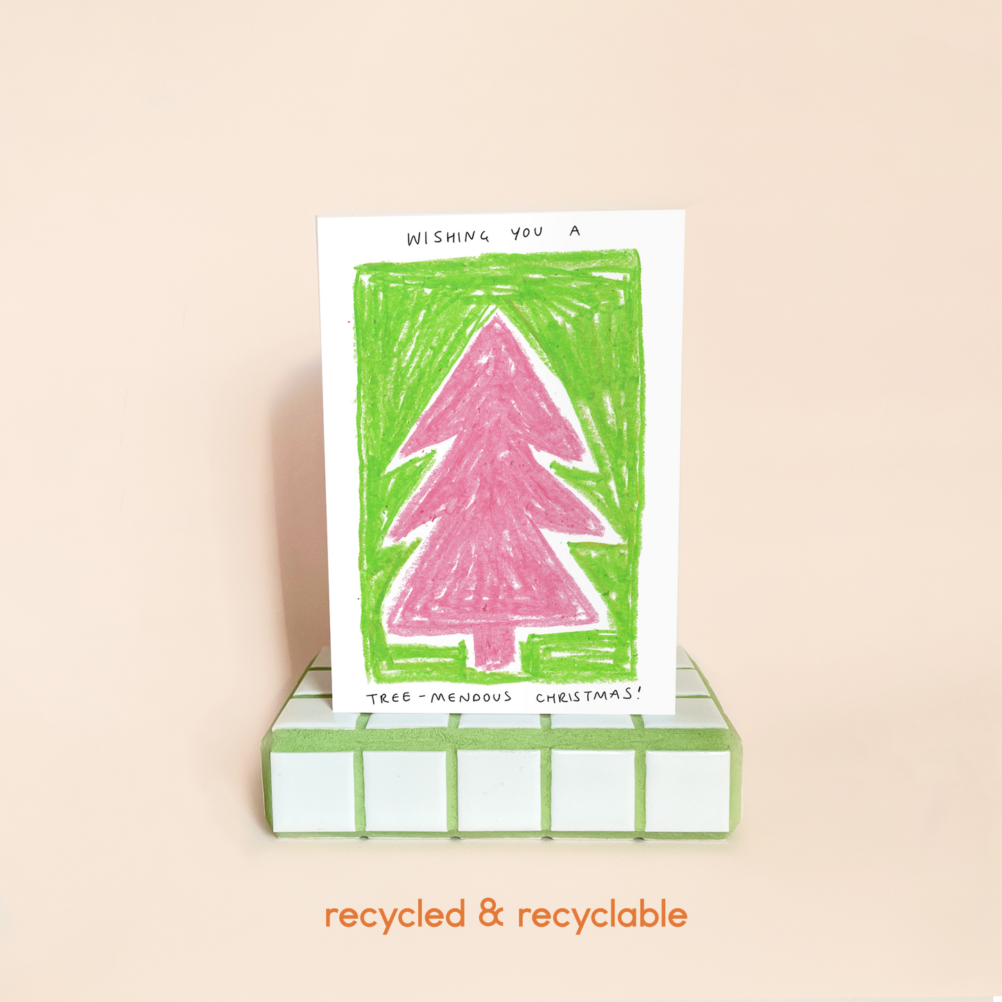 Tree-mendous Pun Christmas Card