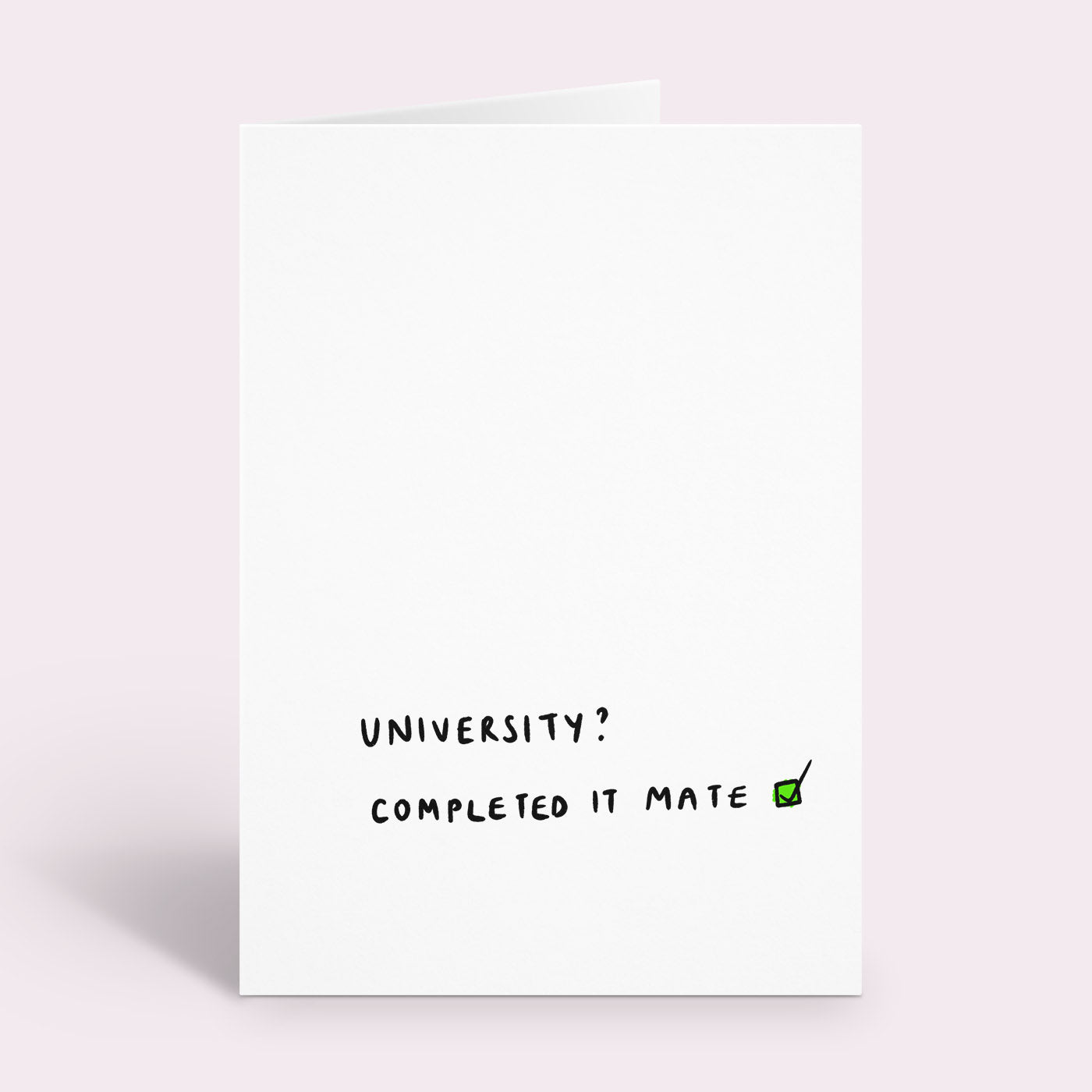 University? Completed It Mate Card