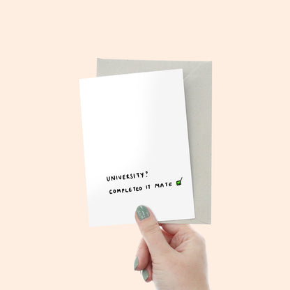 University? Completed It Mate Card