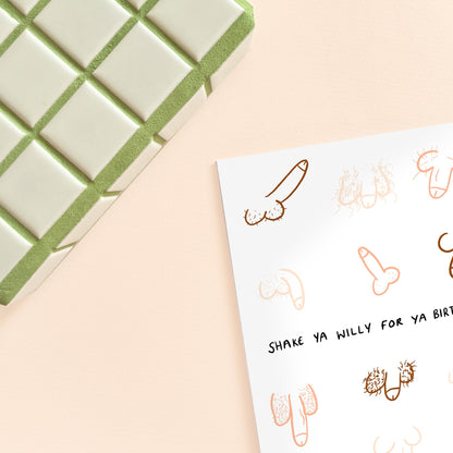 Shake Ya Willy For Ya Birthday Card