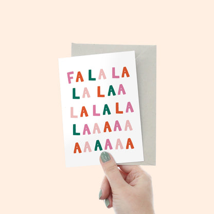 Fa La La La Laa Christmas Card