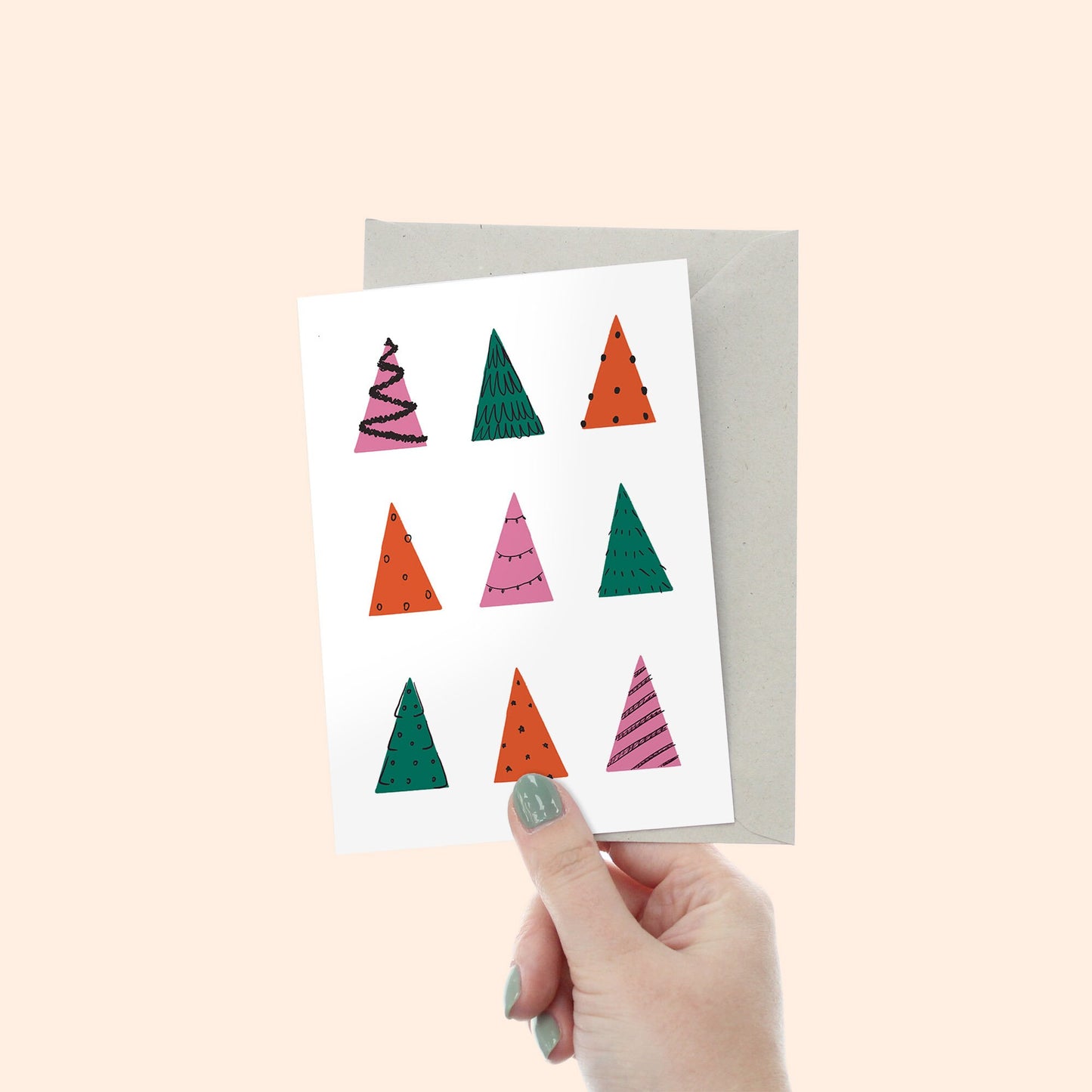 Colourful Christmas Tree's Card