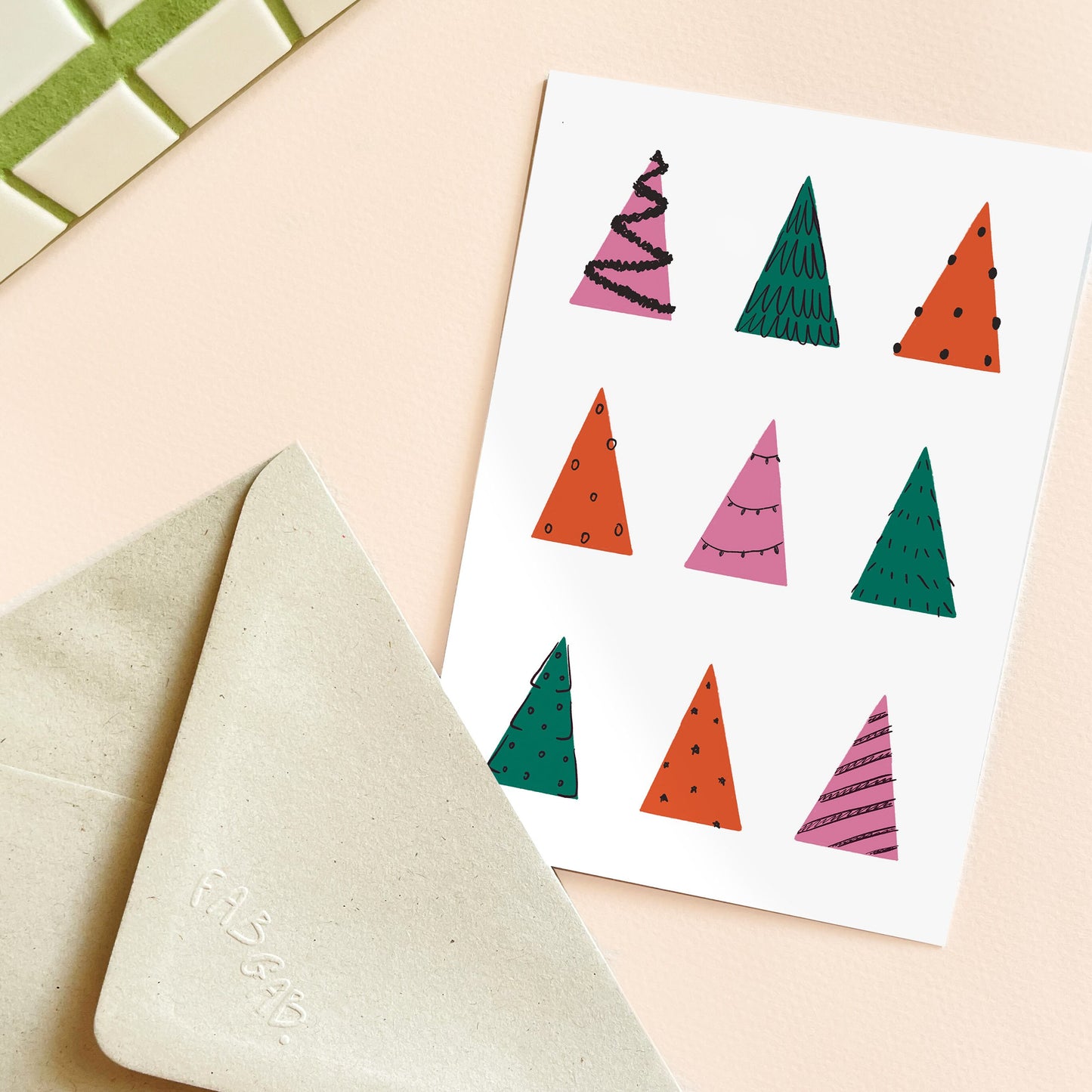 Colourful Christmas Tree's Card