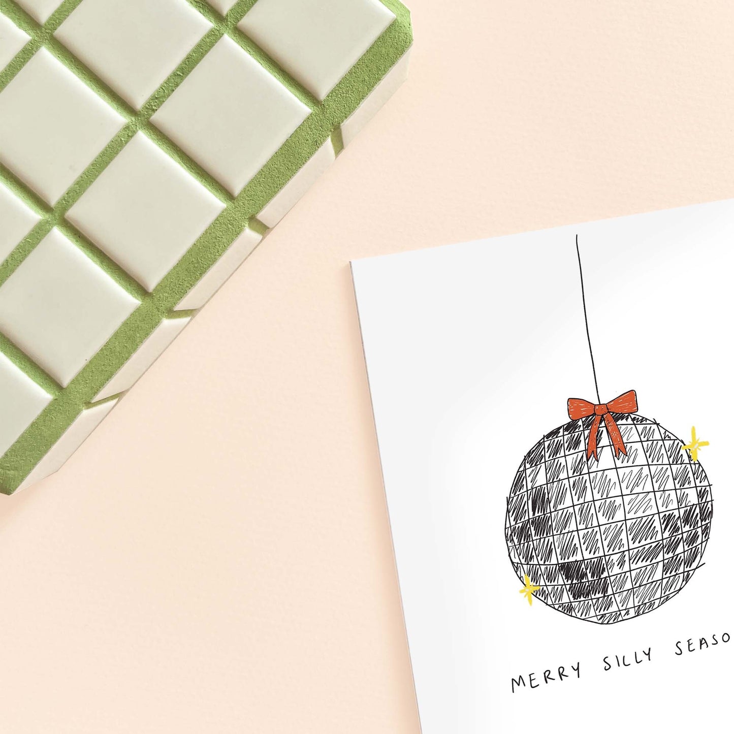 Disco Ball Christmas Card