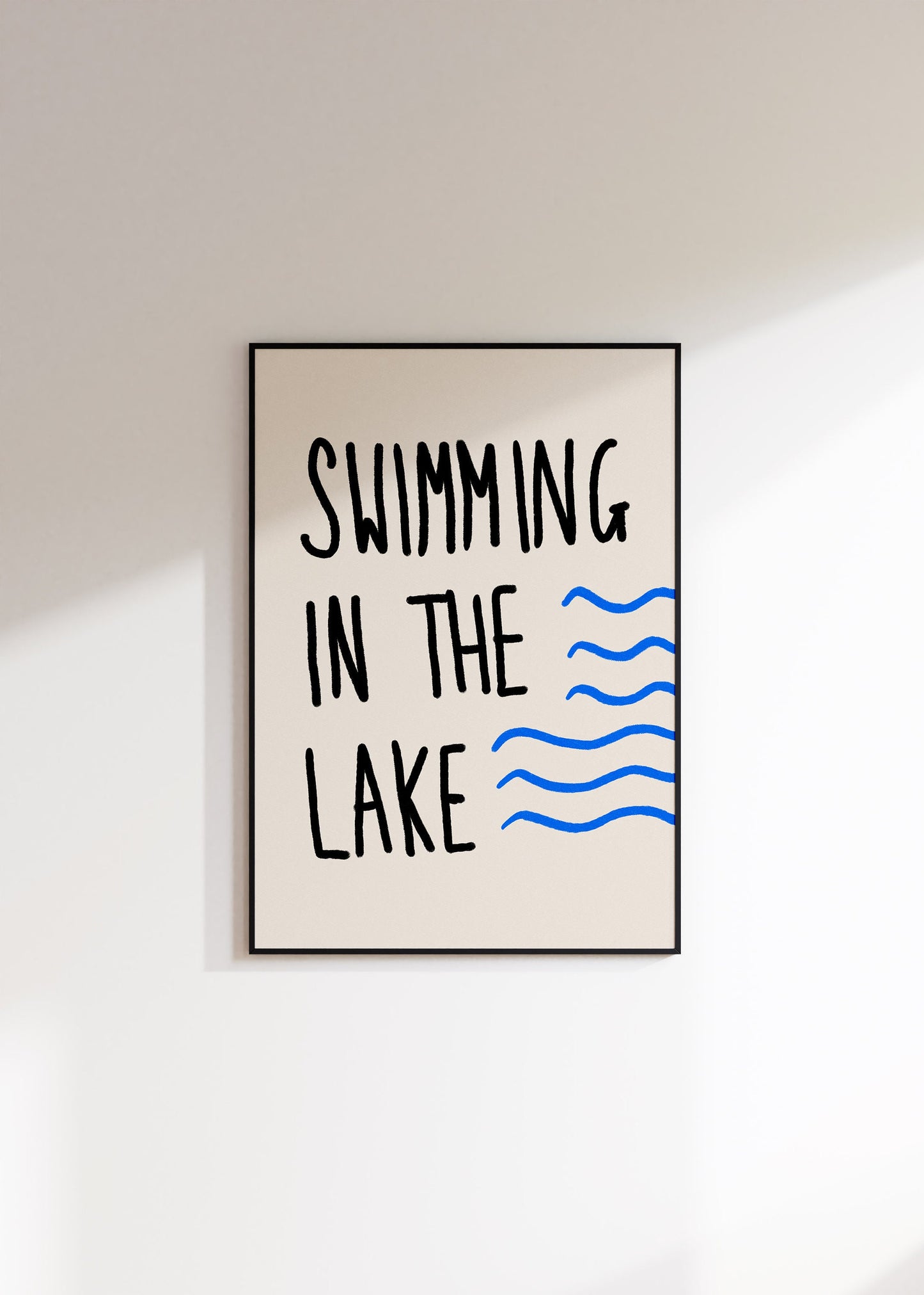 Swimming In The Lake Print