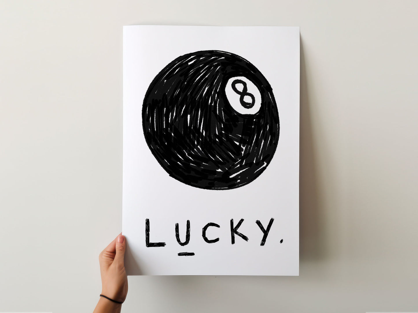 8 Ball Lucky Print