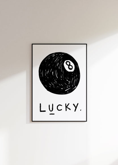 8 Ball Lucky Print