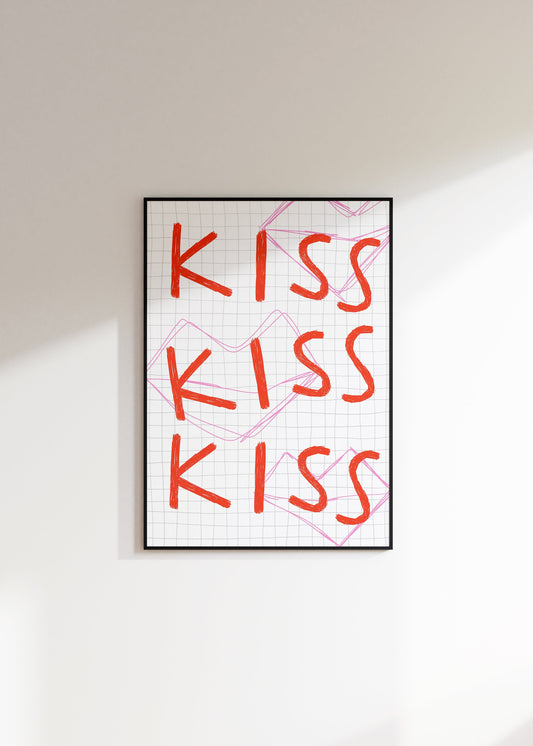 Kiss Kiss Kiss Print