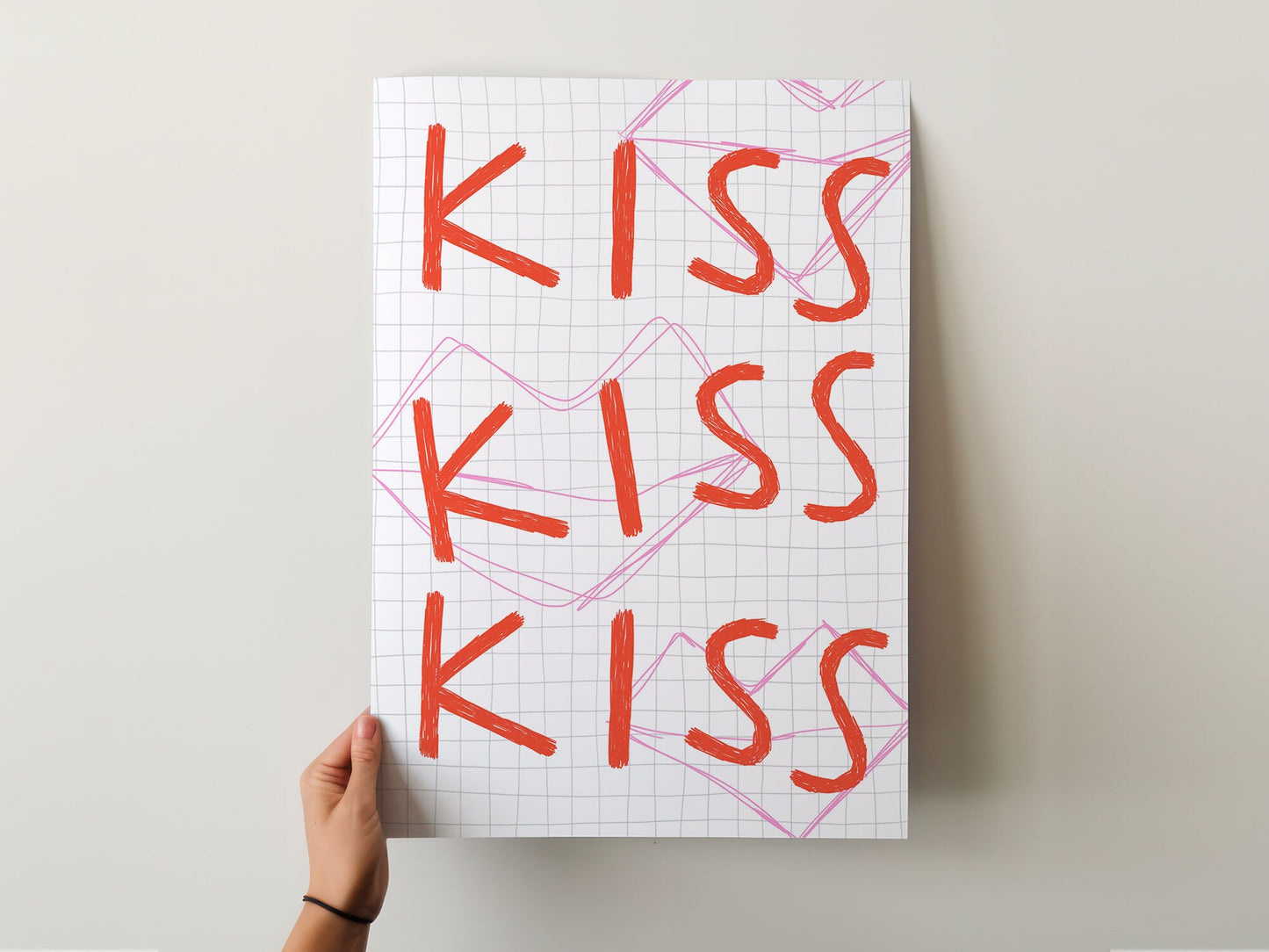 Kiss Kiss Kiss Print