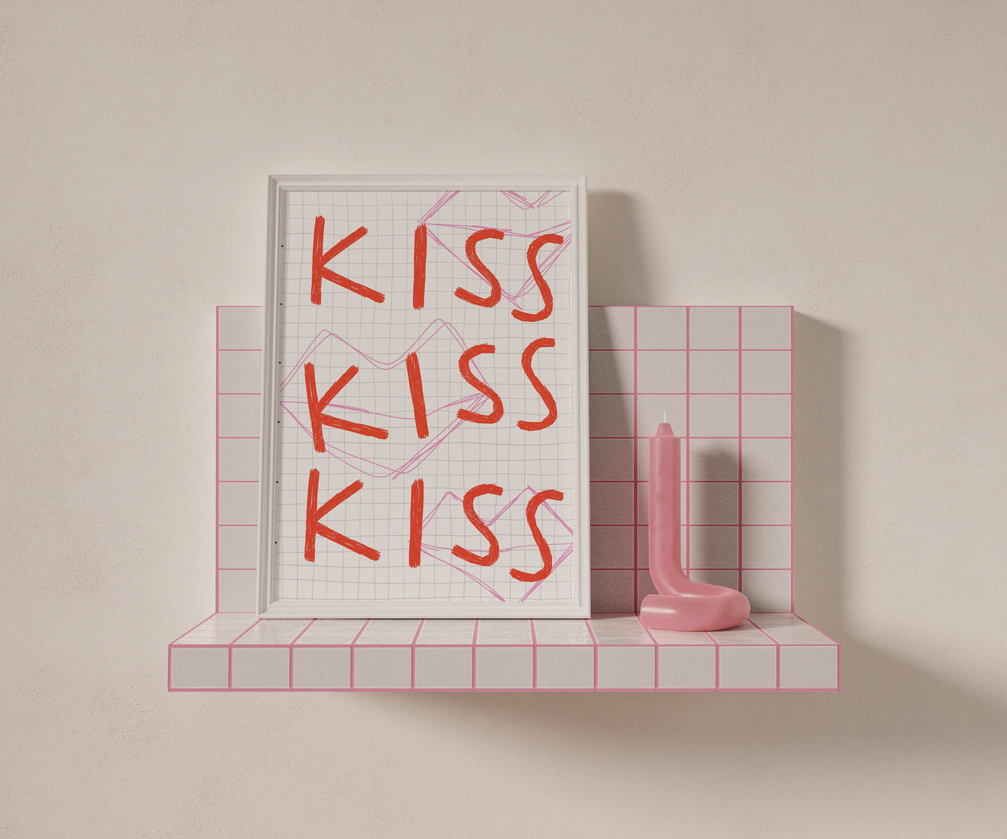 Kiss Kiss Kiss Print