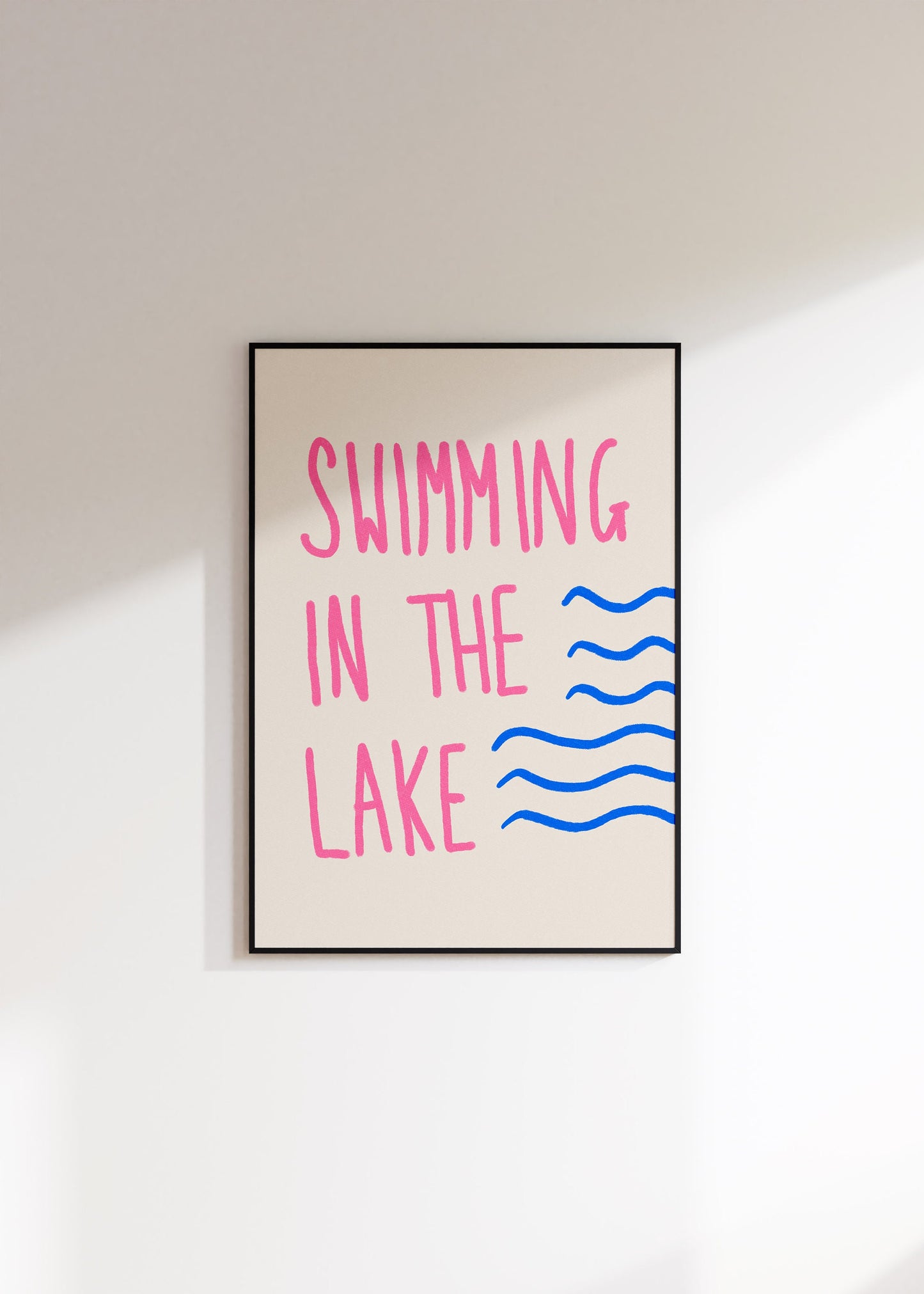 Swimming In The Lake Print