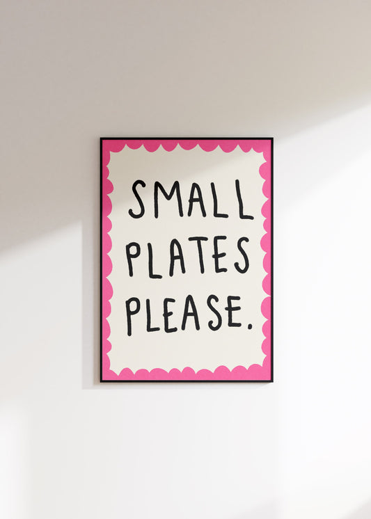 Small Plates Please Wall Art Print